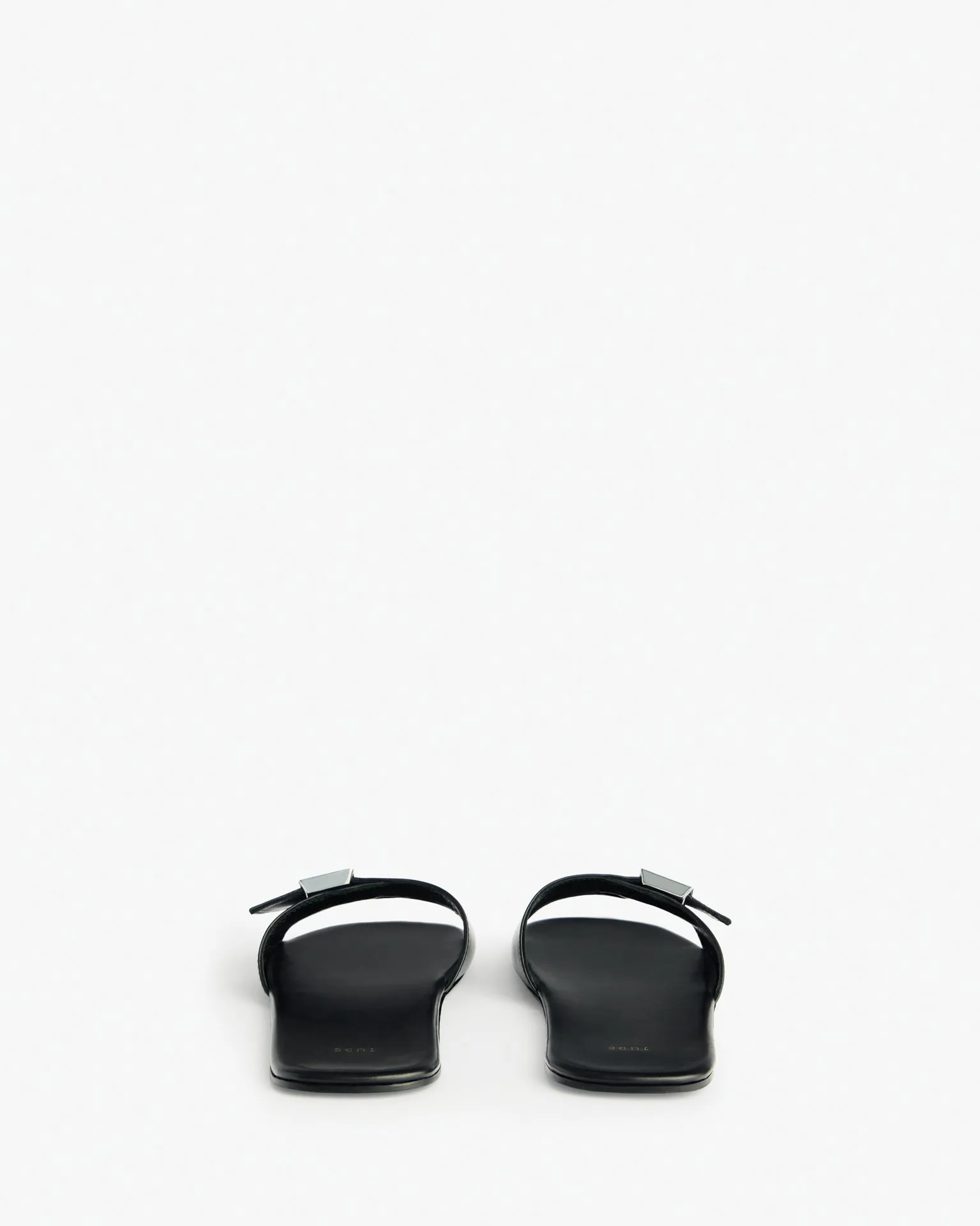 Floor Flat in Black Leather