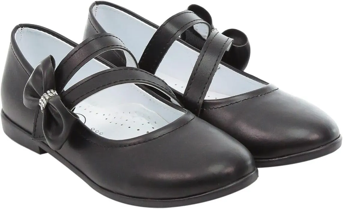 Flower Girls Mary Janes Dress Shoes Flat Birthday Wedding Footwear