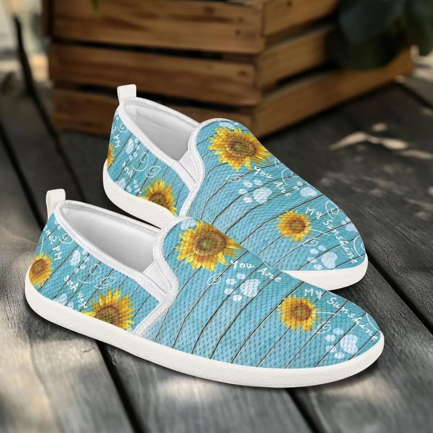Flower Pattern Flat Mesh Shoes | Slip-Resistant Work Shoes & Tennis Shoes | Comfortable & Stylish Shoes for Women
