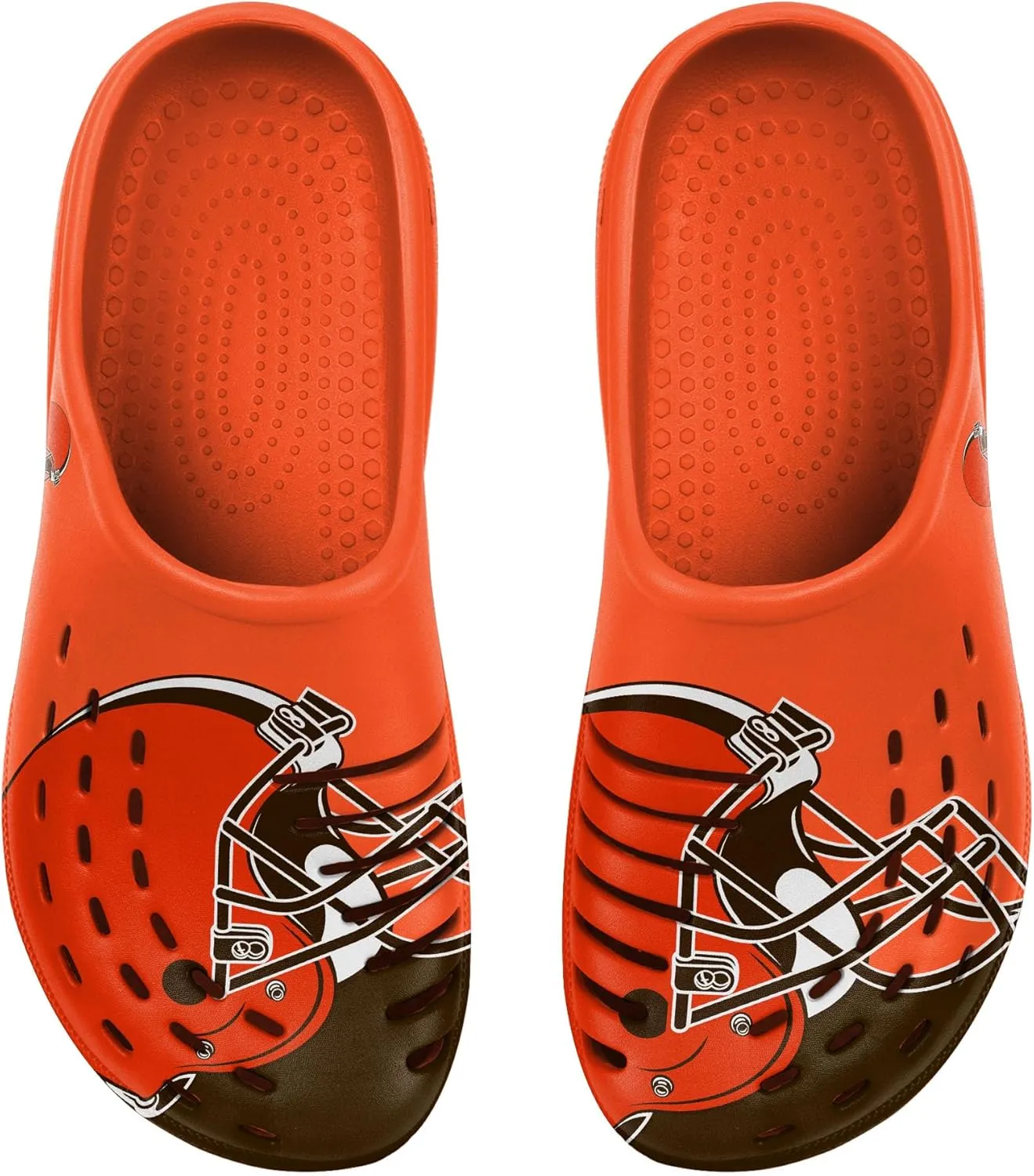FOCO NFL Mens Big Splash Team Logo Solid Clogs Comfortable Water Slip on Shoes