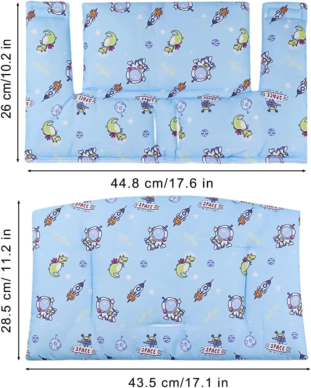 For Tripp Trapp High Chair Cushion, Soft And Comfortable For Tripp Trapp High Chair Cushion, For Tripp Trapp Cushion Set Makes It Safer And More Comfortable For Baby To Sit On (Blue Space Pattern)