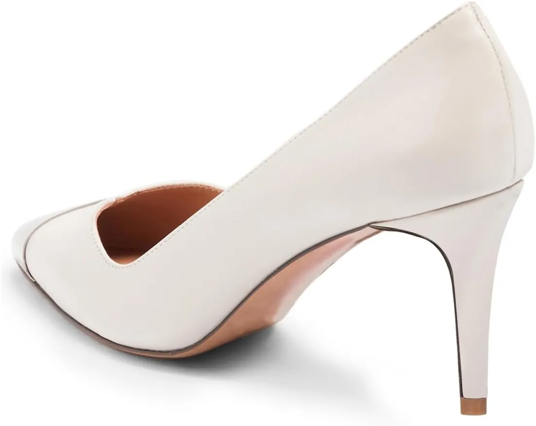 FOWT Women Pointed Toe High Heel Pumps V Cut Spliced Stiletto Fashion Slip On Dress Shoes Size 4-16 US