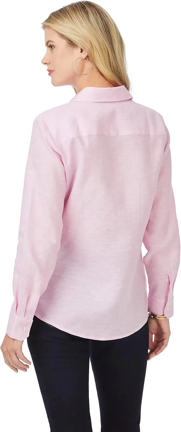 Foxcroft Women's Jordan Long Sleeve Linen Shirt