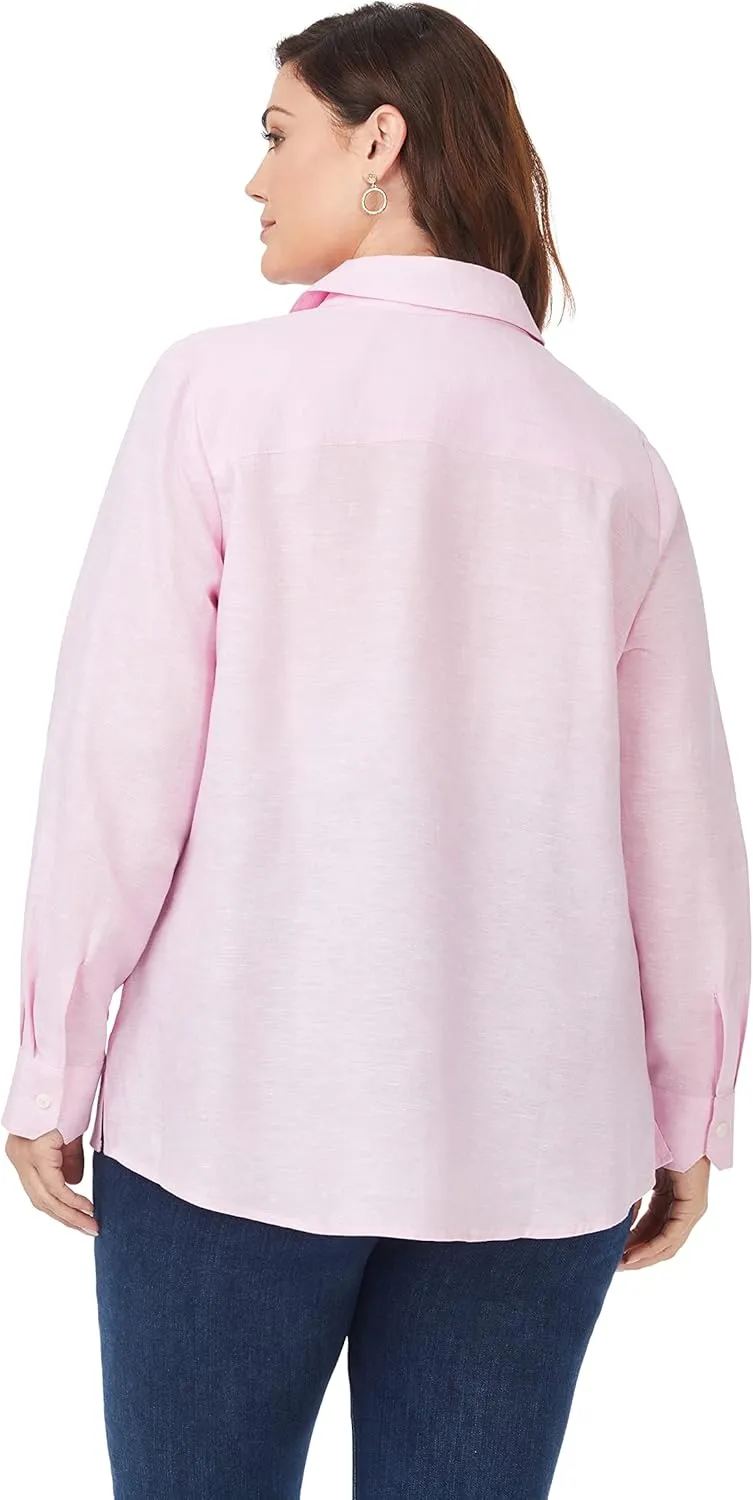 Foxcroft Women's Jordan Long Sleeve Linen Shirt