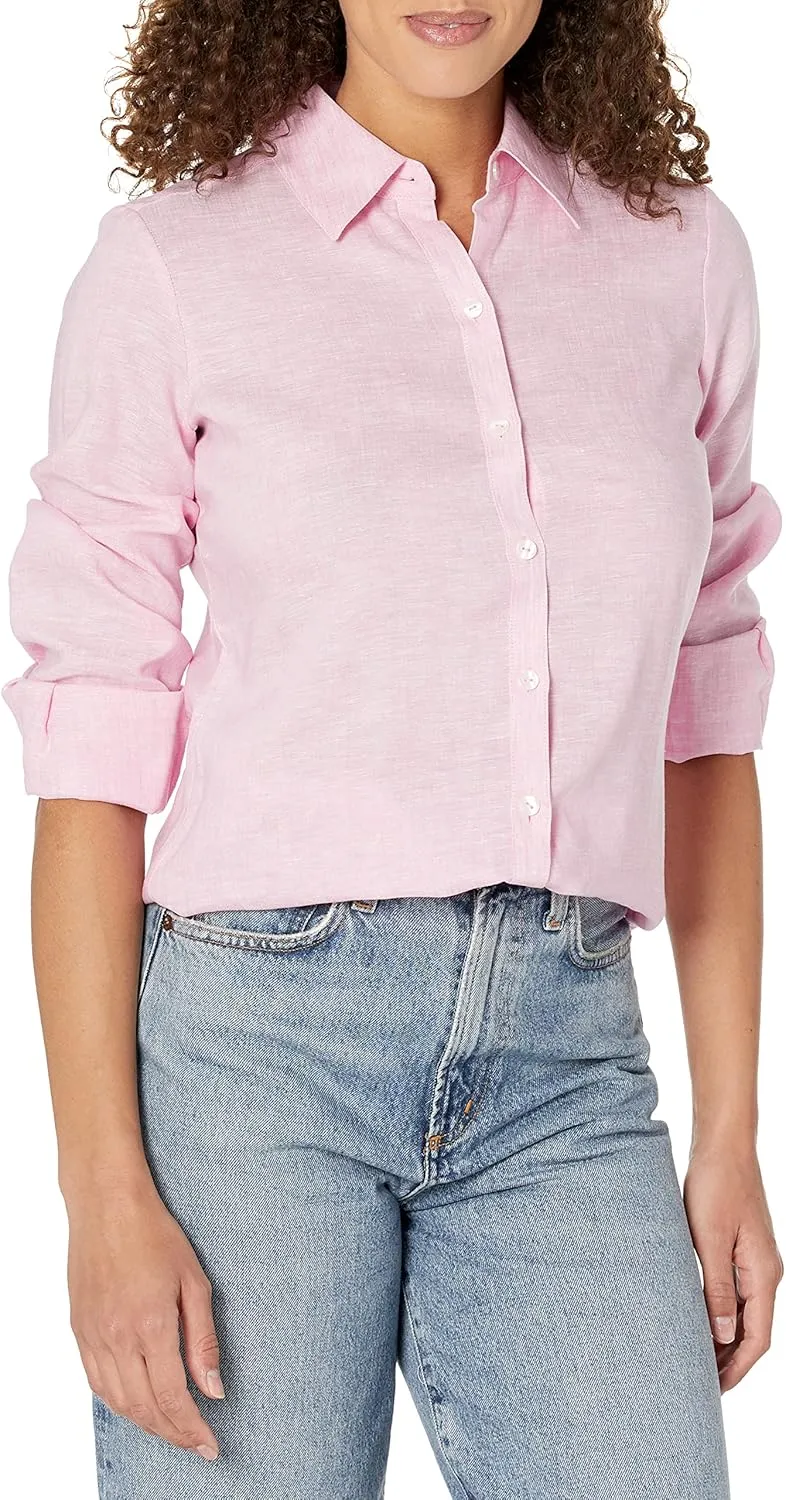 Foxcroft Women's Jordan Long Sleeve Linen Shirt