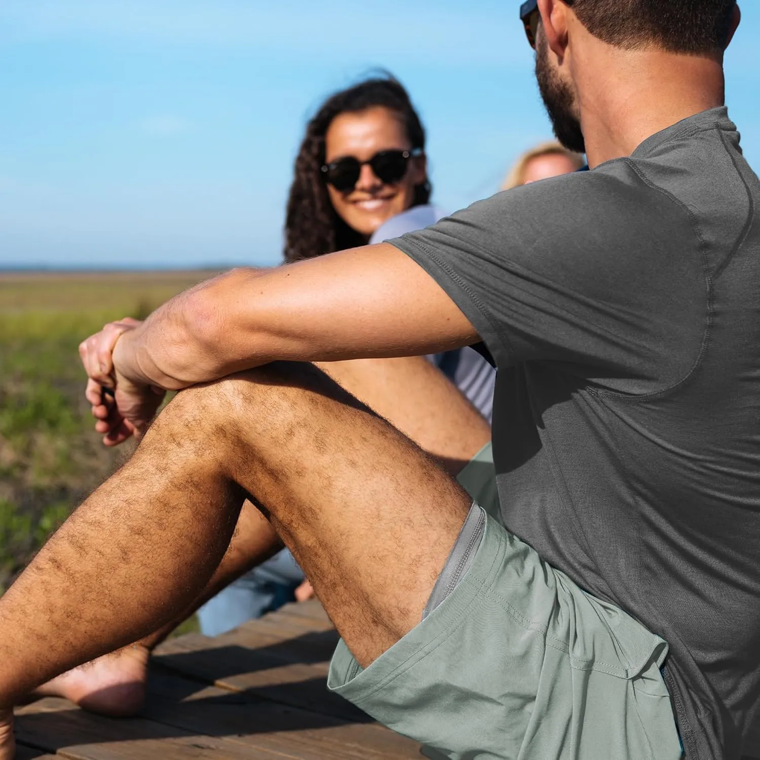 Free Fly Men's Lined Breeze Short 7" Inseam - Quick-Dry Moisture-Wicking Shorts with Boxer Brief Liner Sun Protection UPF 50 