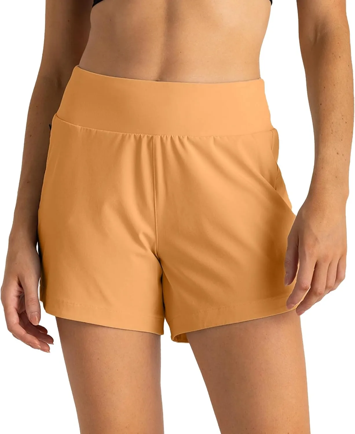 Free Fly Women's Lined Active Breeze Short - Odor Control, Sun Protection UPF 50  Womens Exercise Shorts - 5" Inseam