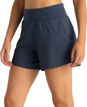 Free Fly Women's Lined Active Breeze Short - Odor Control, Sun Protection UPF 50  Womens Exercise Shorts - 5" Inseam