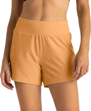 Free Fly Women's Lined Active Breeze Short - Odor Control, Sun Protection UPF 50  Womens Exercise Shorts - 5" Inseam