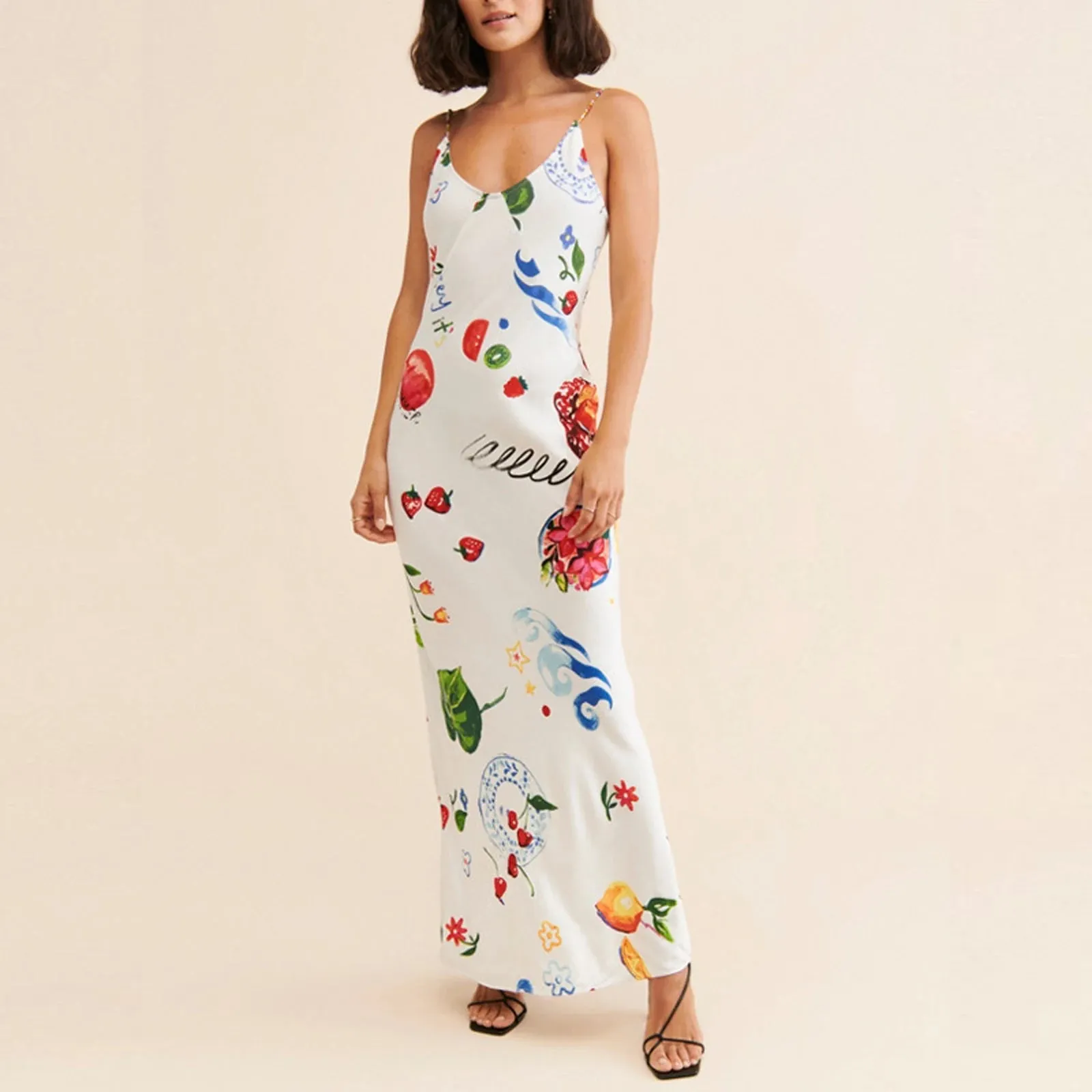 Fruit Slip Maxi Dress
