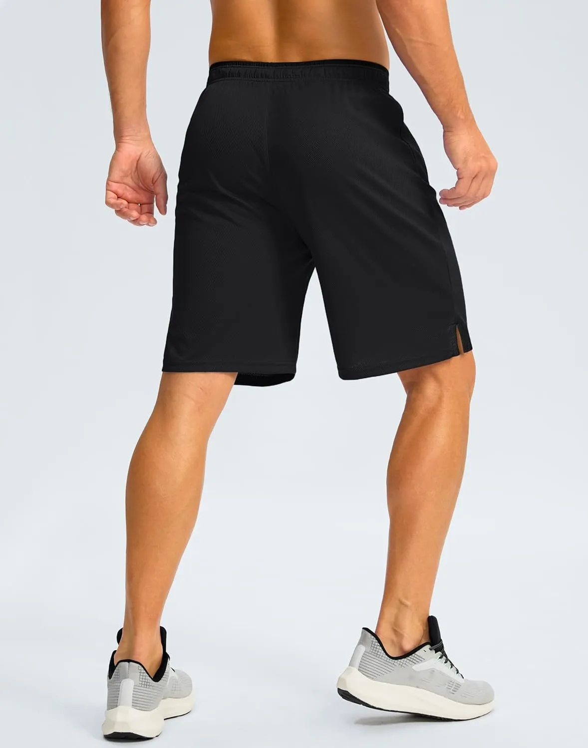 G Gradual Men's Gym Shorts wtih Zipper Pocket 9" Athletic Basketball Mesh Shorts for Men Workout Quick Dry Lightiweight