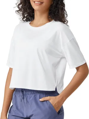 G4Free Lightweight Womens Workout Tops Loose Fit Short Sleeve Summer T Shirts Athletic Gym Tees Basic Yoga Shirts Casual