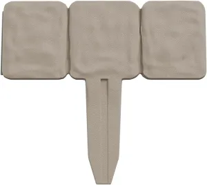 Garden Edging - 10-Piece Outdoor Decorative Flower Bed Border Set for Landscaping - 8-Foot Interlocking Stone Trim with Stakes by Pure Garden (Putty)