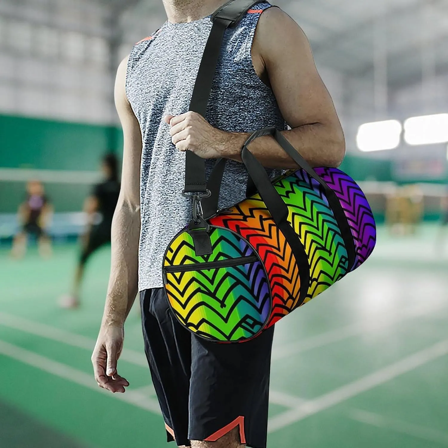 Gay Pride Rainbow Pattern Duffel Bag for Men Women Gym Bag Sports Small Overnight Bag for Travel Weekender