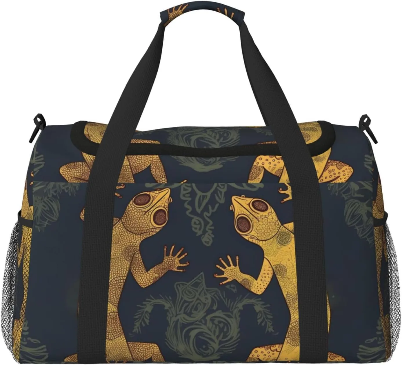 Gecko Lizards Travel Duffel Bag Lightweight Waterproof Carry On Tote Bag Foldable Weekender Overnight Bags Sport Gym Bag For Women Men