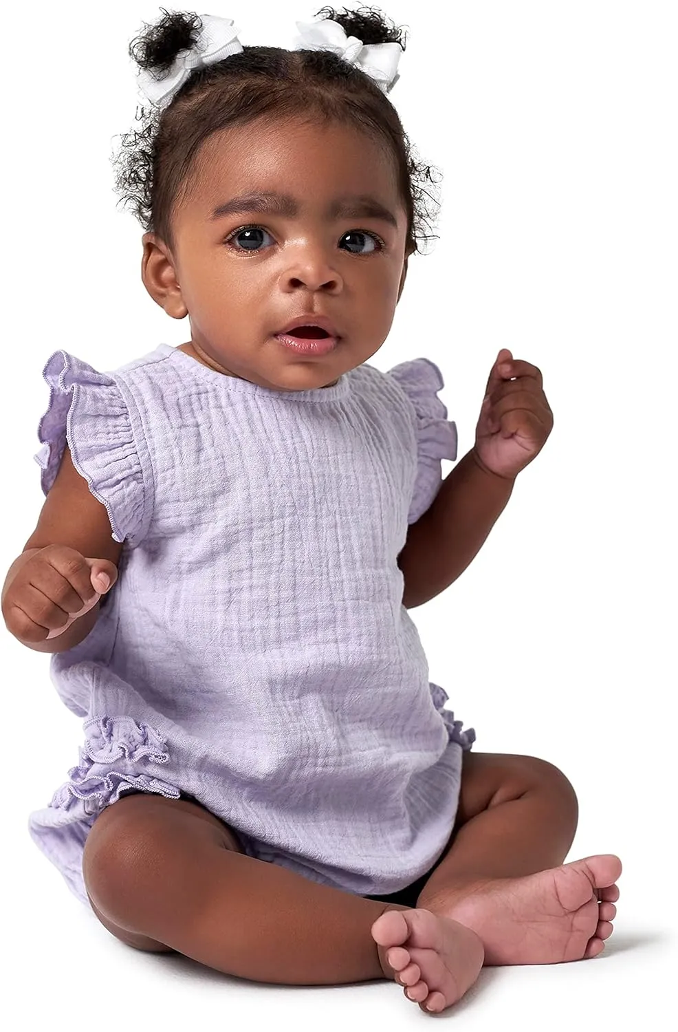 Gerber Baby Girls' Sleeveless Ruffle Romper