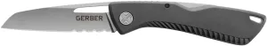 Gerber Gear SharkBelly Knife, 3.25" Serrated Edge Folding Knife, EDC Gear and Equipment, Grey