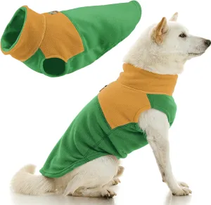 Gooby Fleece Vest Two Tone - Green, X-Small - Soft Fleece Vest with Durable Metal Leash Ring - Stylish Two Tone Dog Sweater - For Small and Medium Dogs