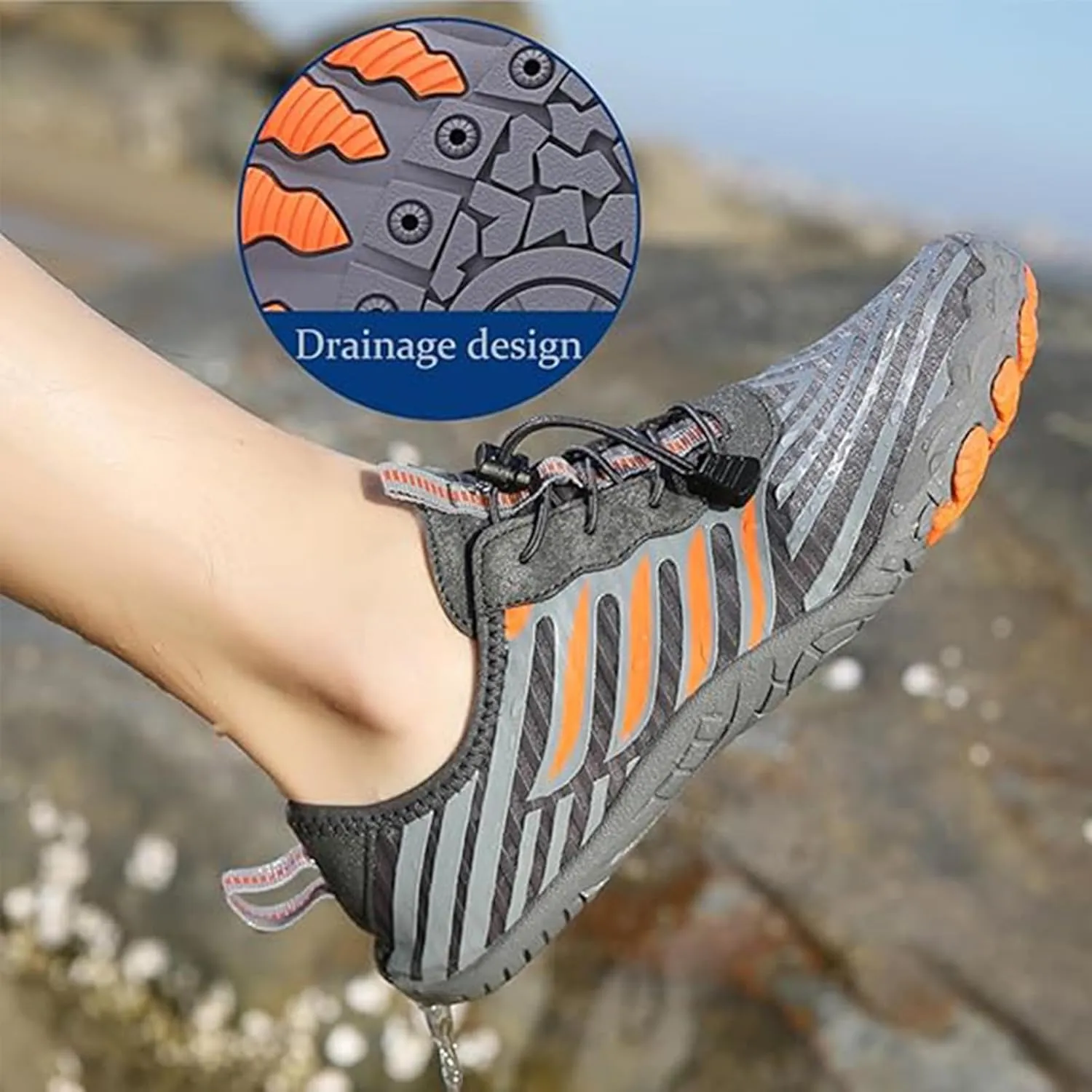 Grounded Footwear for Women & Men, 2025 New Non-Slip Barefoot Shoes, Lightweight Water Shoes for Neuropathy, Pool, Beach & Yoga Wide Toe Box