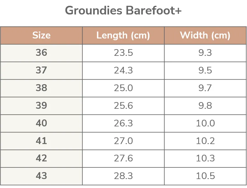 Groundies Amsterdam Barefoot  Light Grey