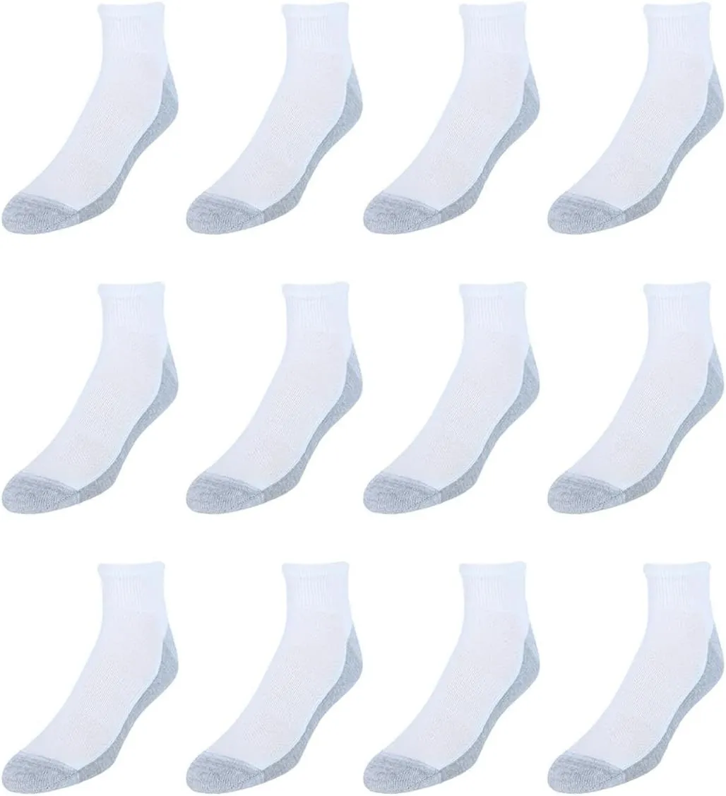 Hanes Men's Socks, X-temp Cushioned Ankle Socks, 12-pack