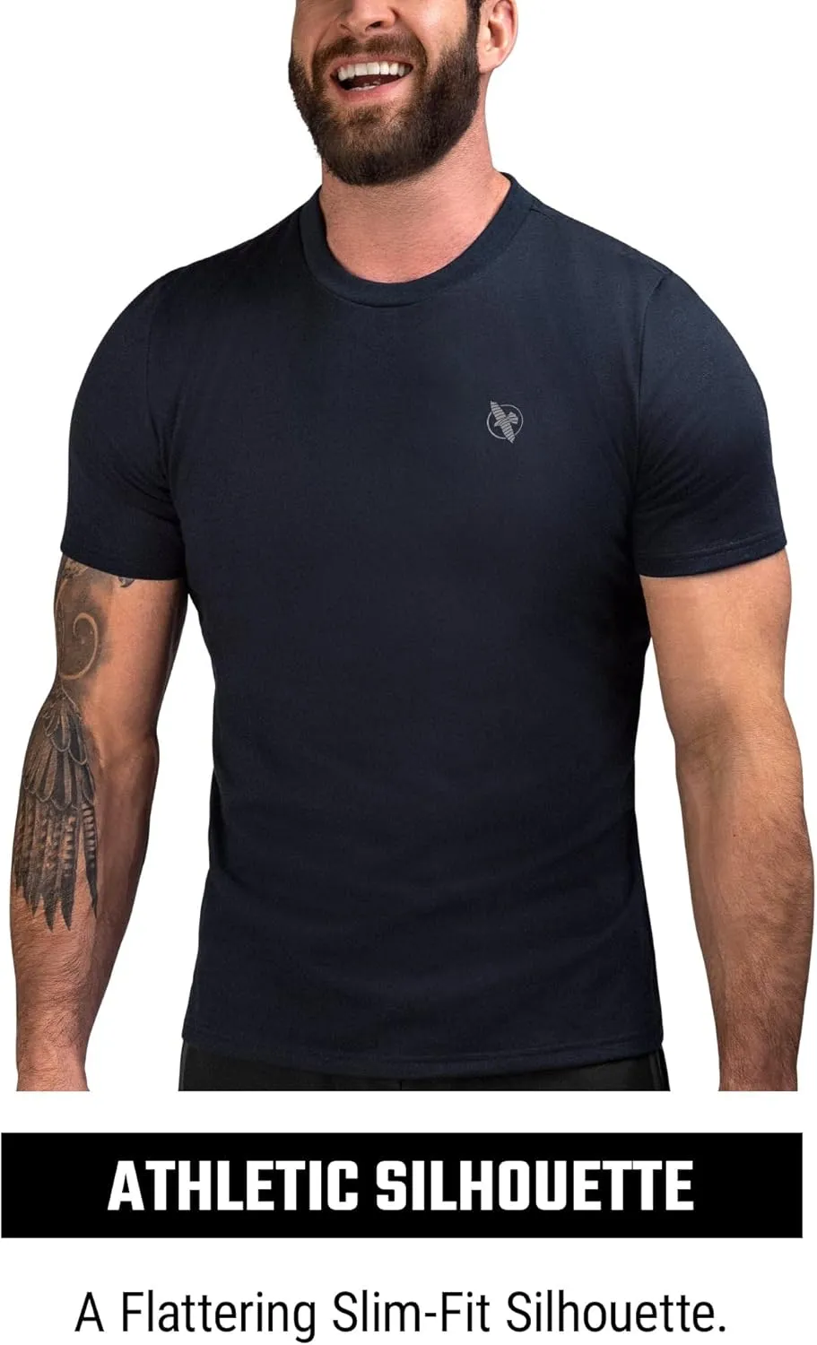 Hayabusa Men's Essential T-Shirt - Logo Graphic, Cotton Blend, Athletic Cut