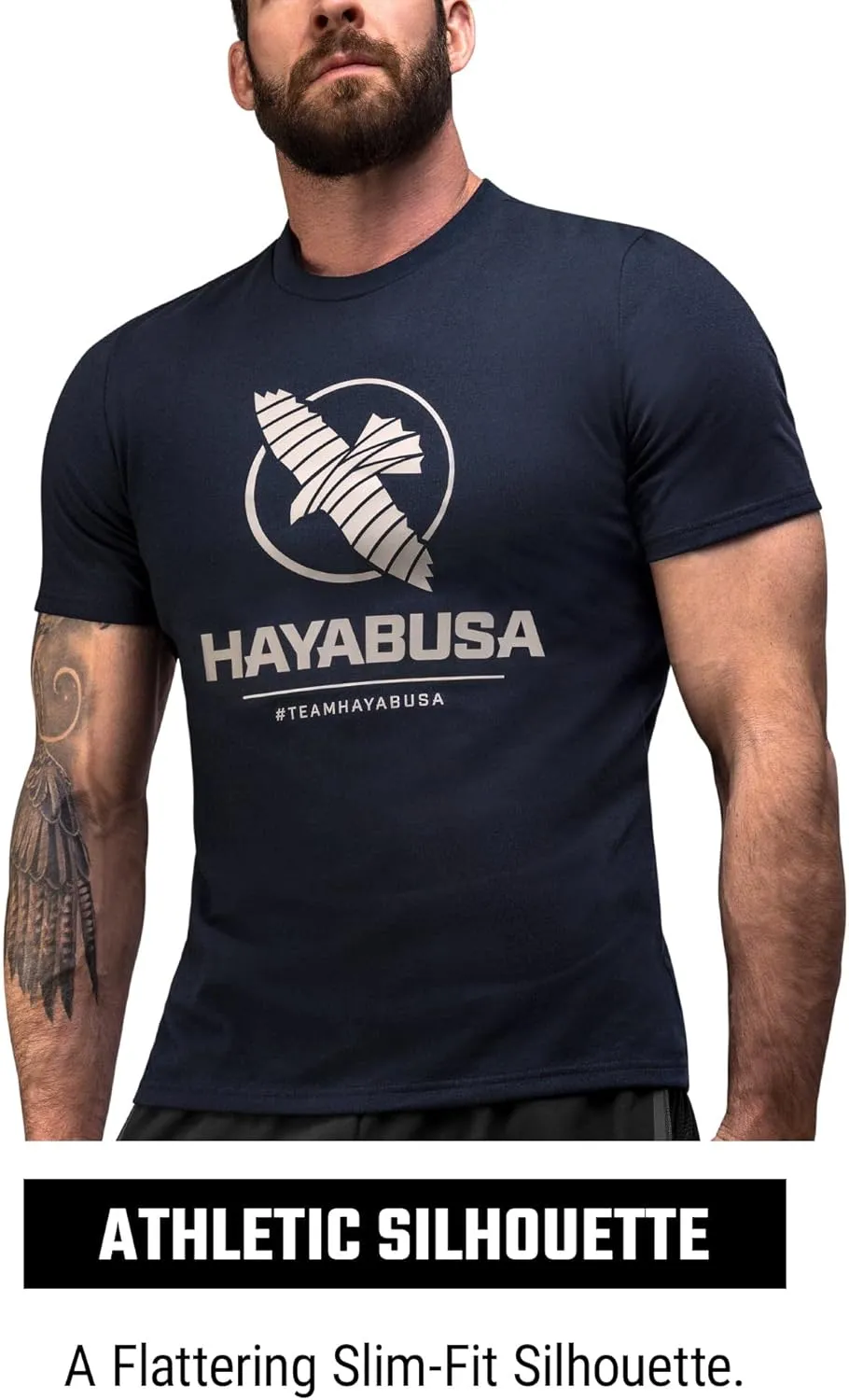 Hayabusa Men's VIP T-Shirt - Logo Graphic, Cotton Blend, Athletic Cut
