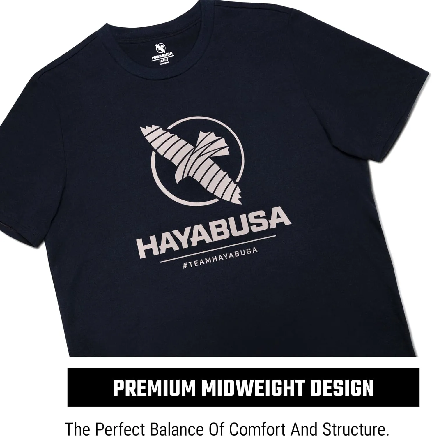 Hayabusa Men's VIP T-Shirt - Logo Graphic, Cotton Blend, Athletic Cut