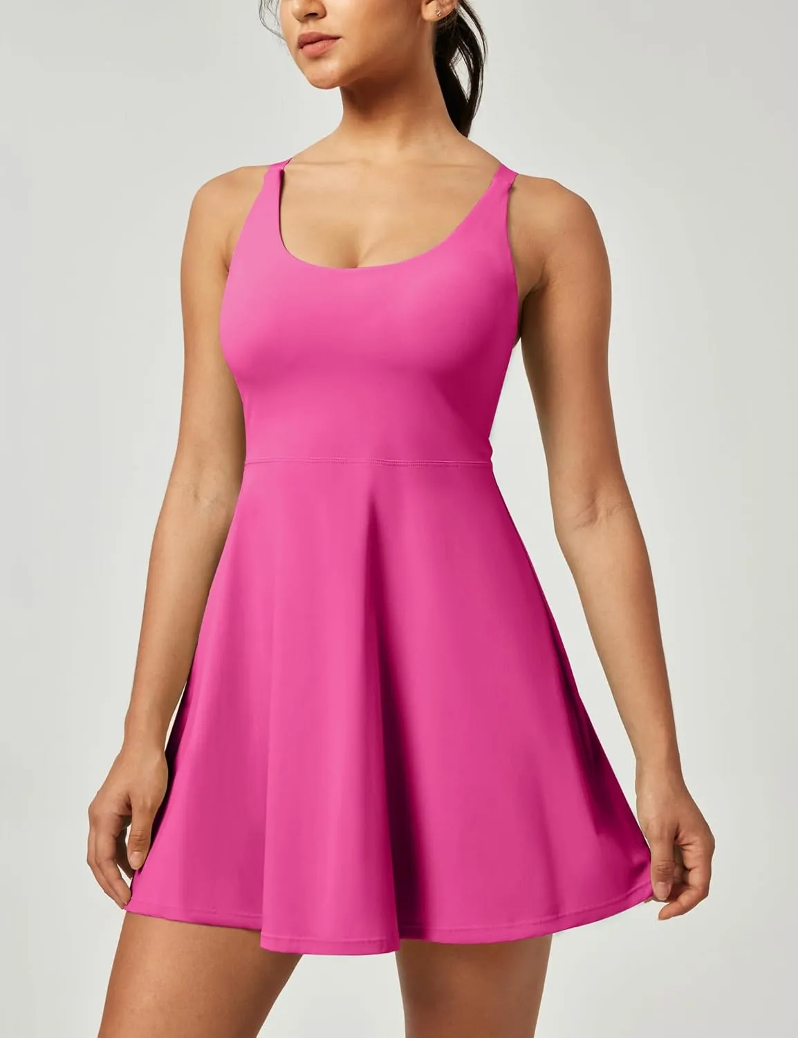 Heathyoga Tennis Dresses for Women Athletic Dress with Shorts Underneath Workout Dress with Pockets Summer Golf Outfits