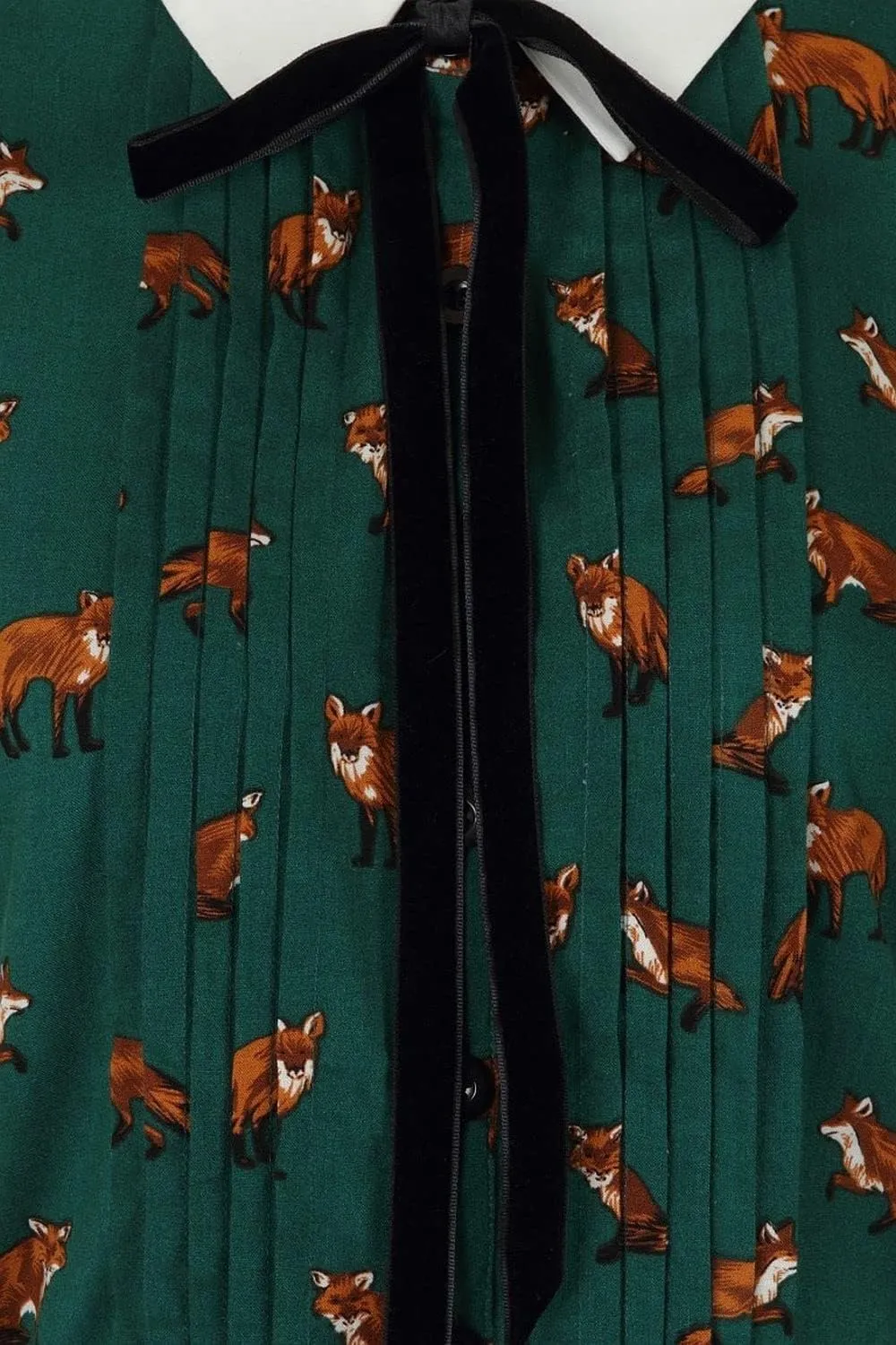Hell Bunny Vixey Fox Print Retro Style Tea Dress