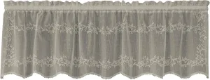 Heritage Lace Sheer Divine Valance, 60 by 16-Inch, Ecru