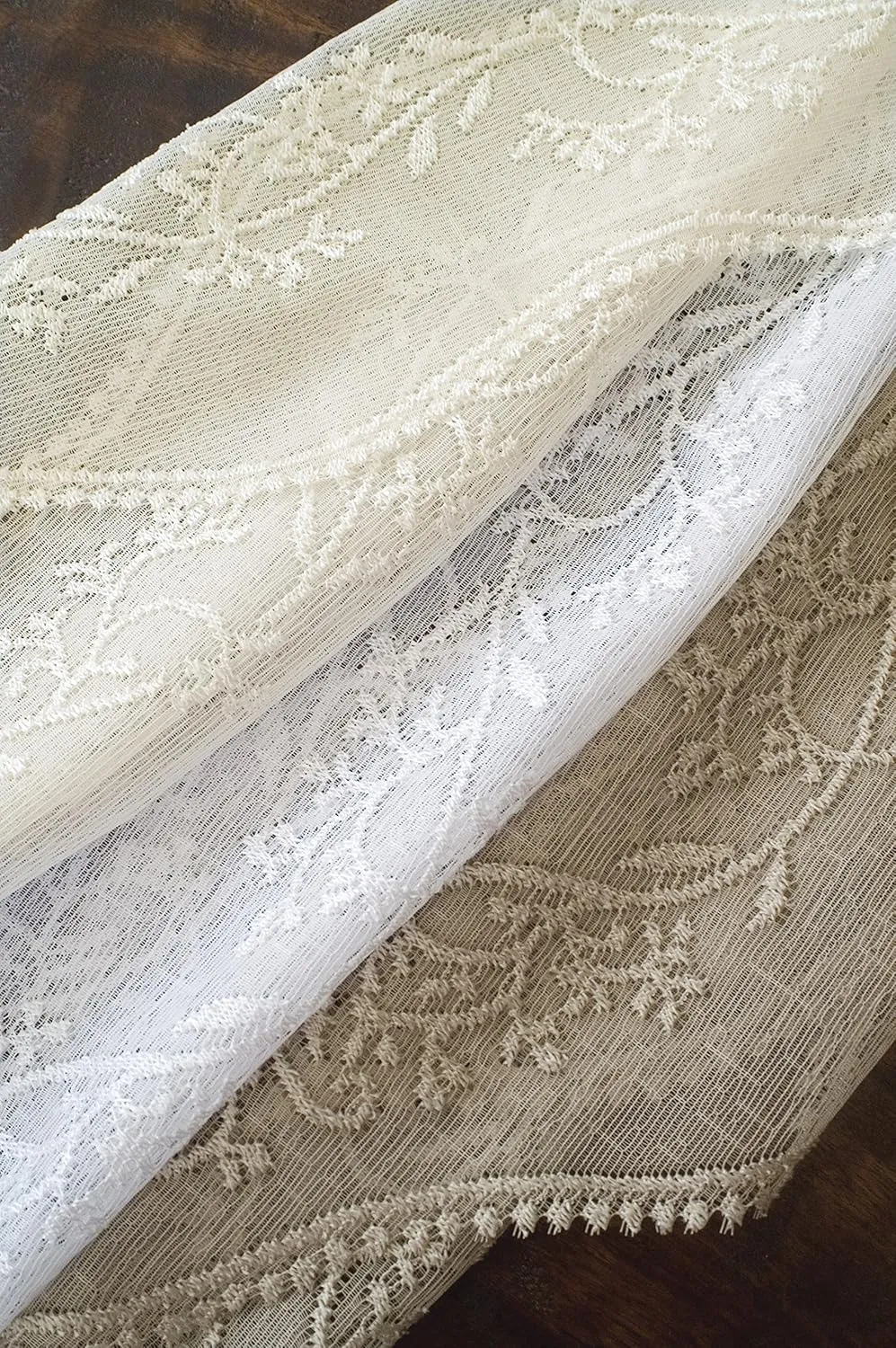 Heritage Lace Sheer Divine Valance, 60 by 16-Inch, Ecru
