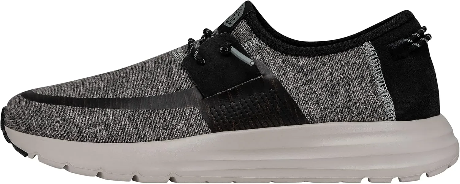 Hey Dude Sirocco Dual Knit Grey Size 12 | Men's Shoes | Men's Casual Sneakers | Comfortable & Light-Weight