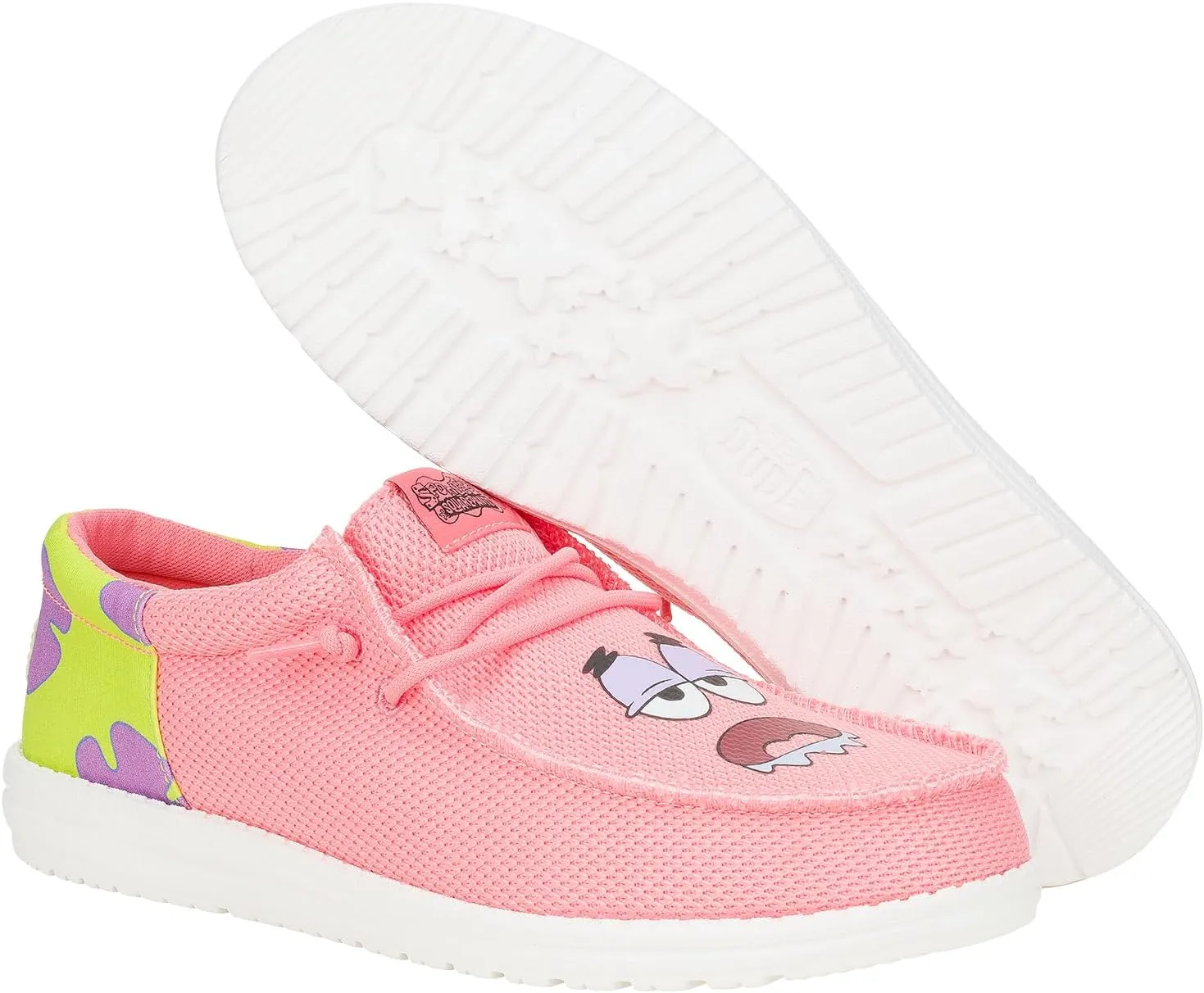 HEYDUDE X Spongebob, Men's Slip-on Loafers, Comfortable & Light-Weight