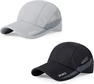 HH HOFNEN Quick Dry Cap Lightweight Running Hats Outdoor Airy Mesh Adjustable Sports Sun Hat UV Protection Hat for Men Women