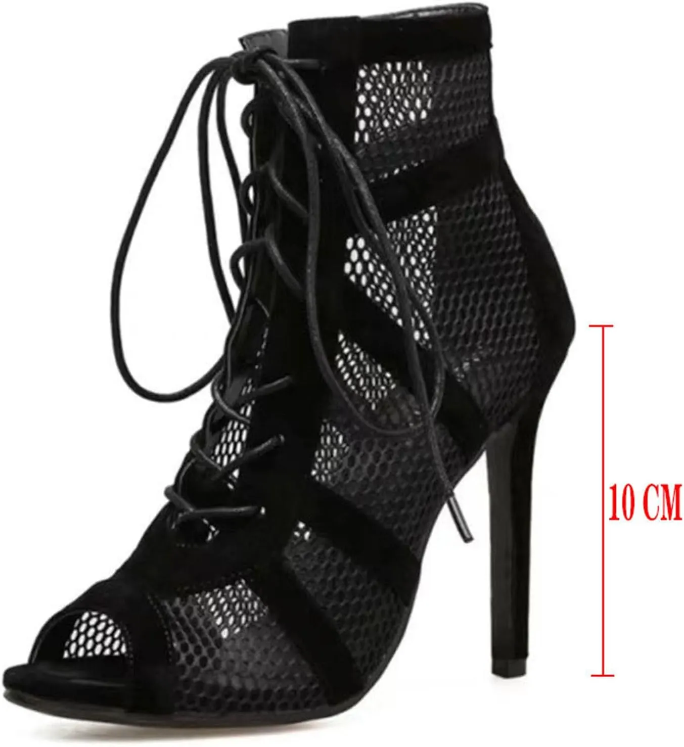 High Heels for Women Peep Toe Summer Booties Breathable Mesh Sandals Classic Gladiator Sandals Strappy Dress Shoes