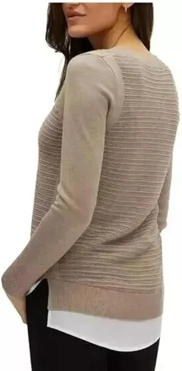Hilary Radley Ladies' 2-fer Long Sleeves Sweater
