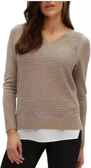 Hilary Radley Ladies' 2-fer Long Sleeves Sweater