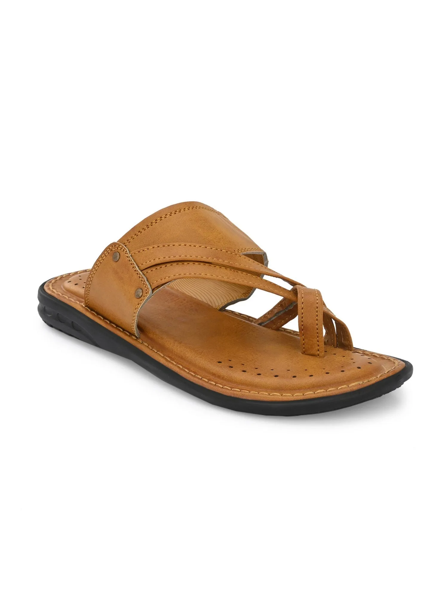 Hirolas® Men's Tan Comfortable Office Slippers (HROMSL10TAN)