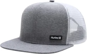 Hurley Men's Caps - Flat Brim Mesh Panel Baseball Cap Trucker Hat - Snap Back Hats for Men