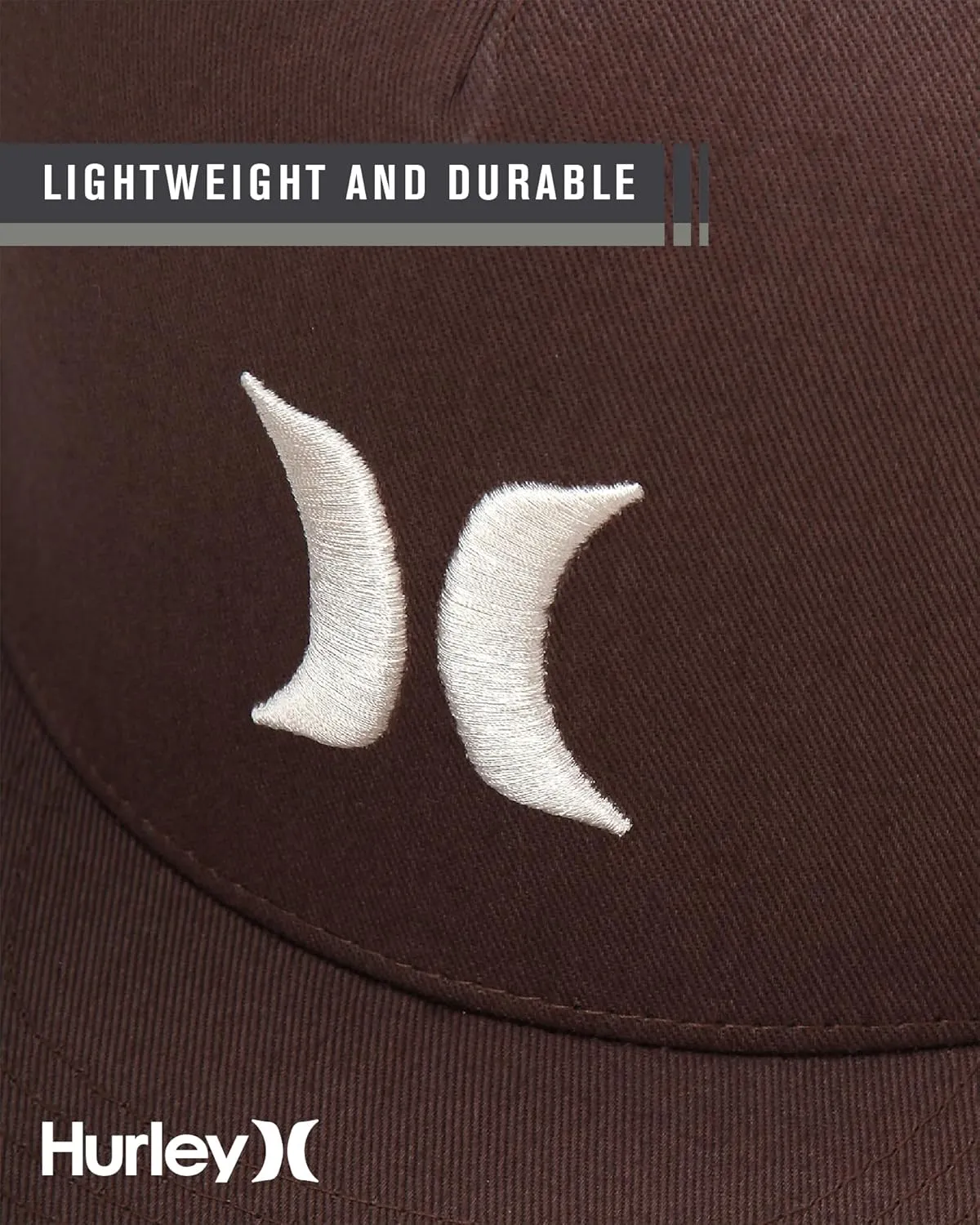 Hurley Men's Caps - Flat Brim Mesh Panel Baseball Cap Trucker Hat - Snap Back Hats for Men
