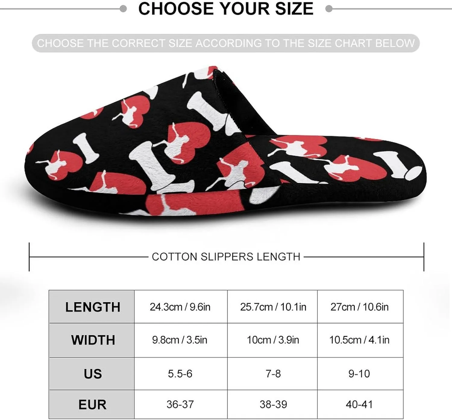 I Heart Love Ostrich Women's Washable Cotton Slippers Comfortable House Shoes Slip on House