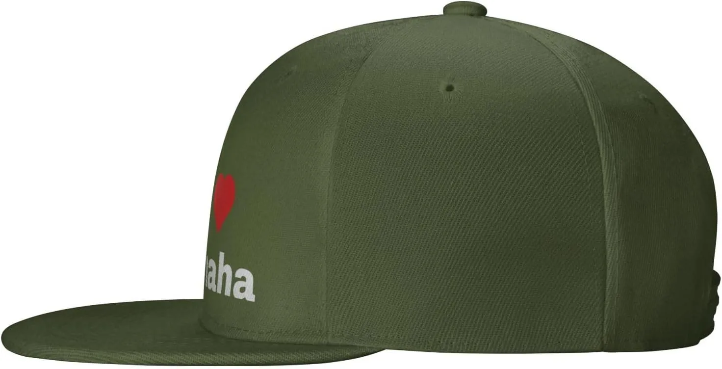 I Love Omaha Snapback Hat for Men Women Baseball Cap Adjustable Flat Bill Brim Hats