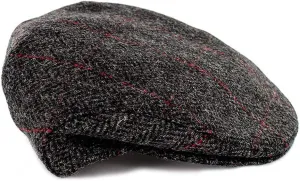 Irish Tweed Trinity Flat Cap, 100% Tweed, Made in Ireland
