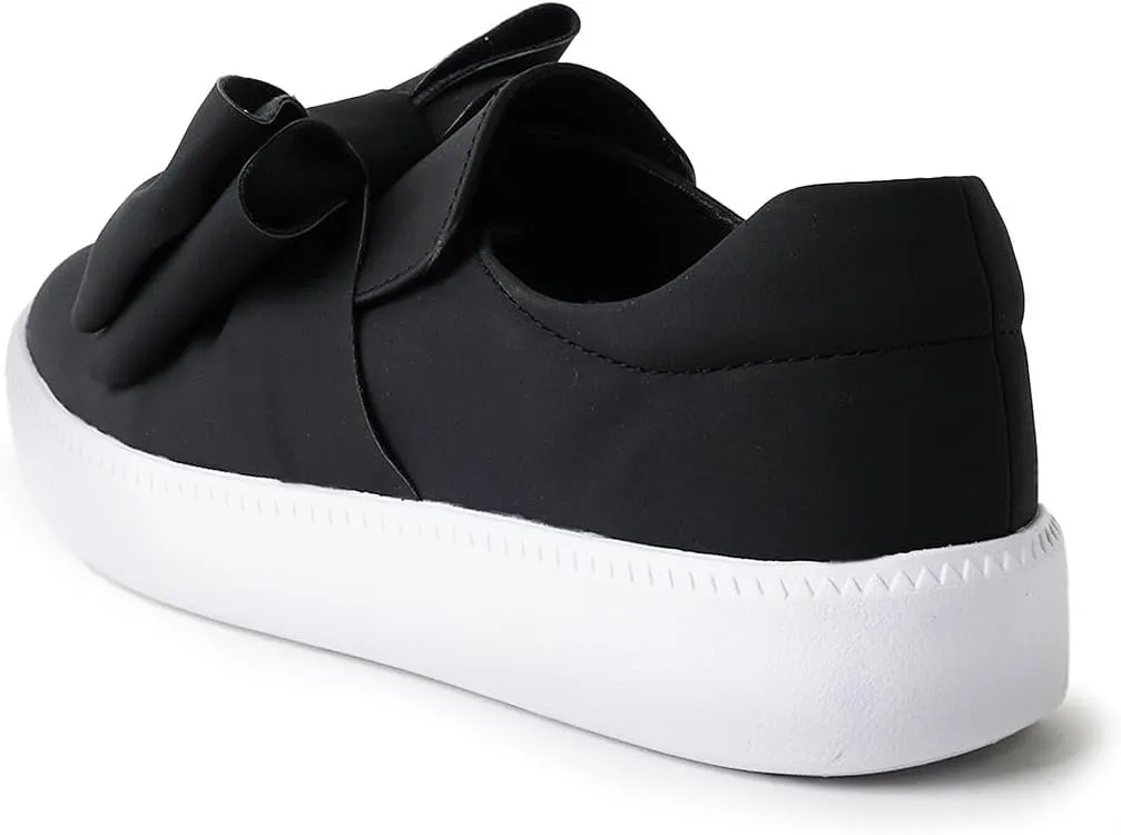 J. Adams Wally Platform Sneakers for Women - Comfortable Slip On Shoes with Bow