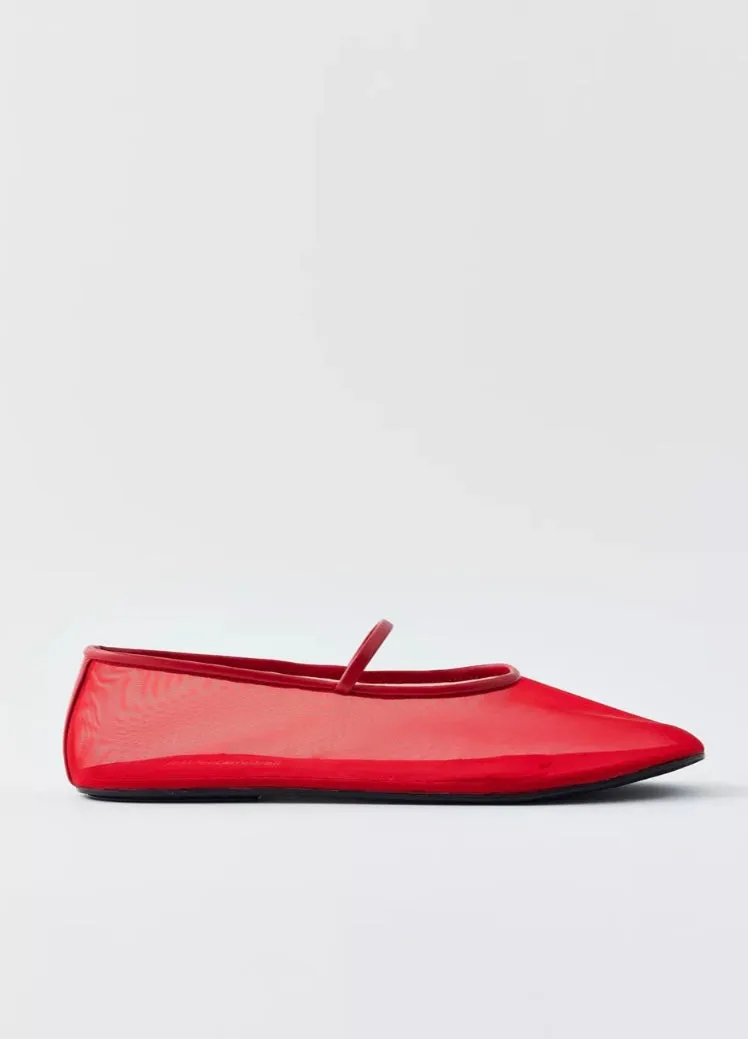 Jeffrey Campbell Swan Lake Mesh Mary Jane Ballet Flat
