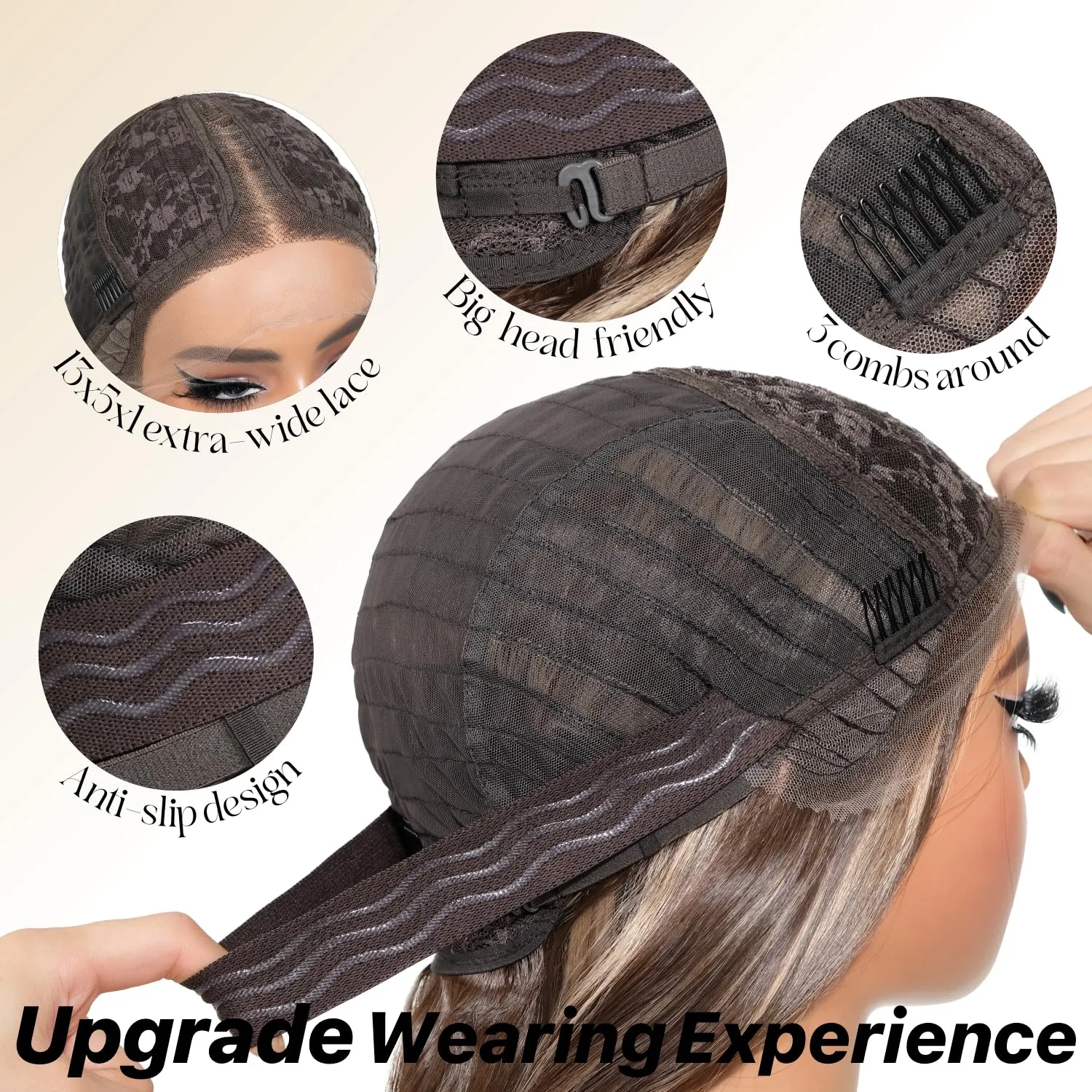 Jet Black Synthetic Lace Front Wigs Body Wave Glueless Wigs For Women Pre Plucked With Baby Hair 13x5x1 Middle Part HD Lace Wigs For Woman 26 inch 1B