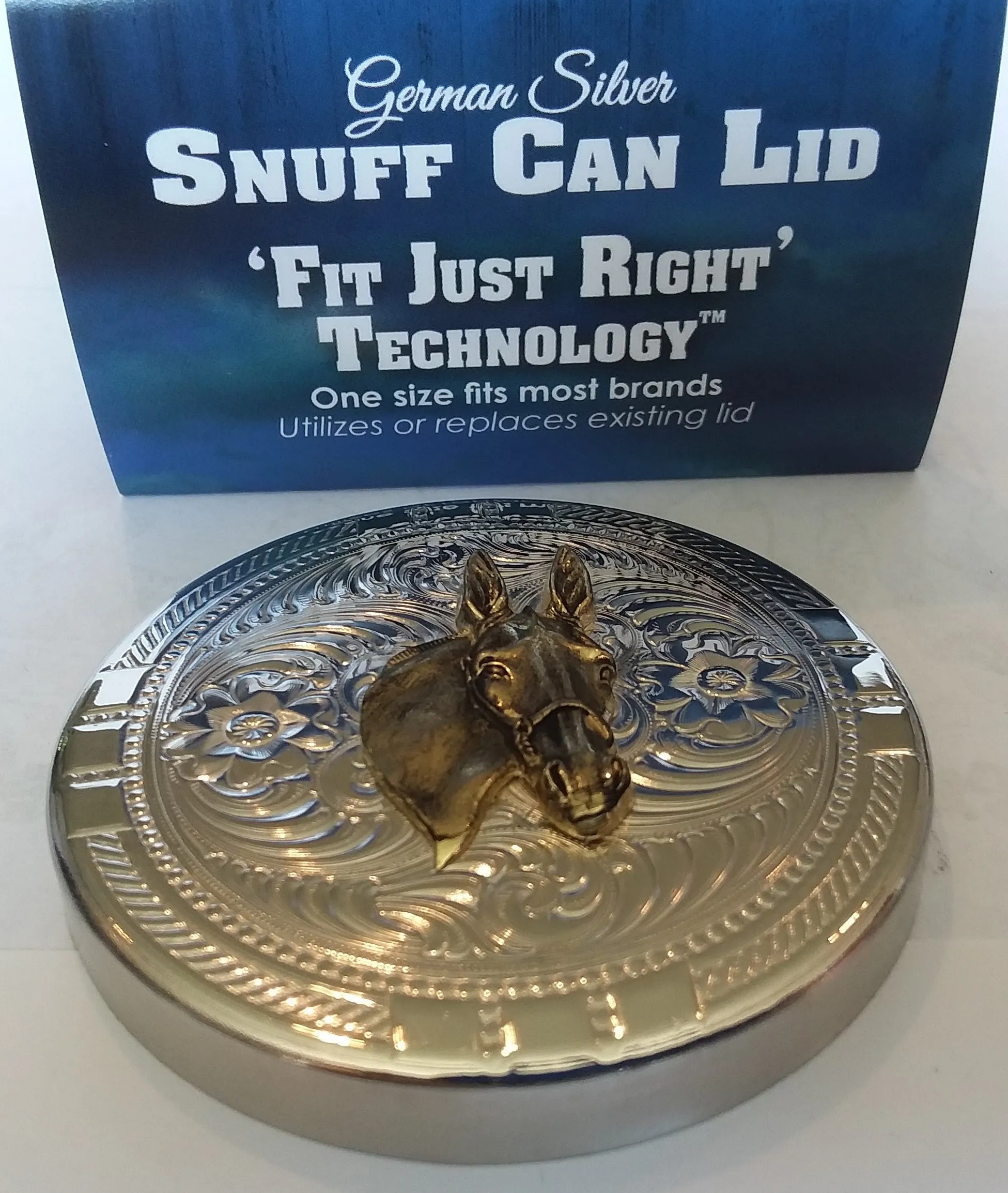 Jewelry - Montana Silversmiths - Snuff Can Lid - Mule Head