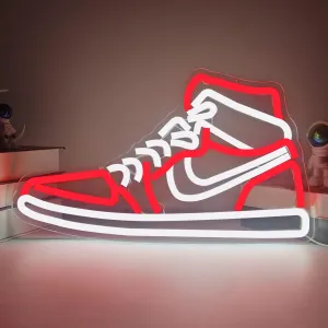 JianJung Sneaker Neon Signs for Wall Decor Dimmable Shoe LED Signs Neon Lights for Bedroom Man Cave Home Neon Wall Sign Shoe Light up Signs Decor