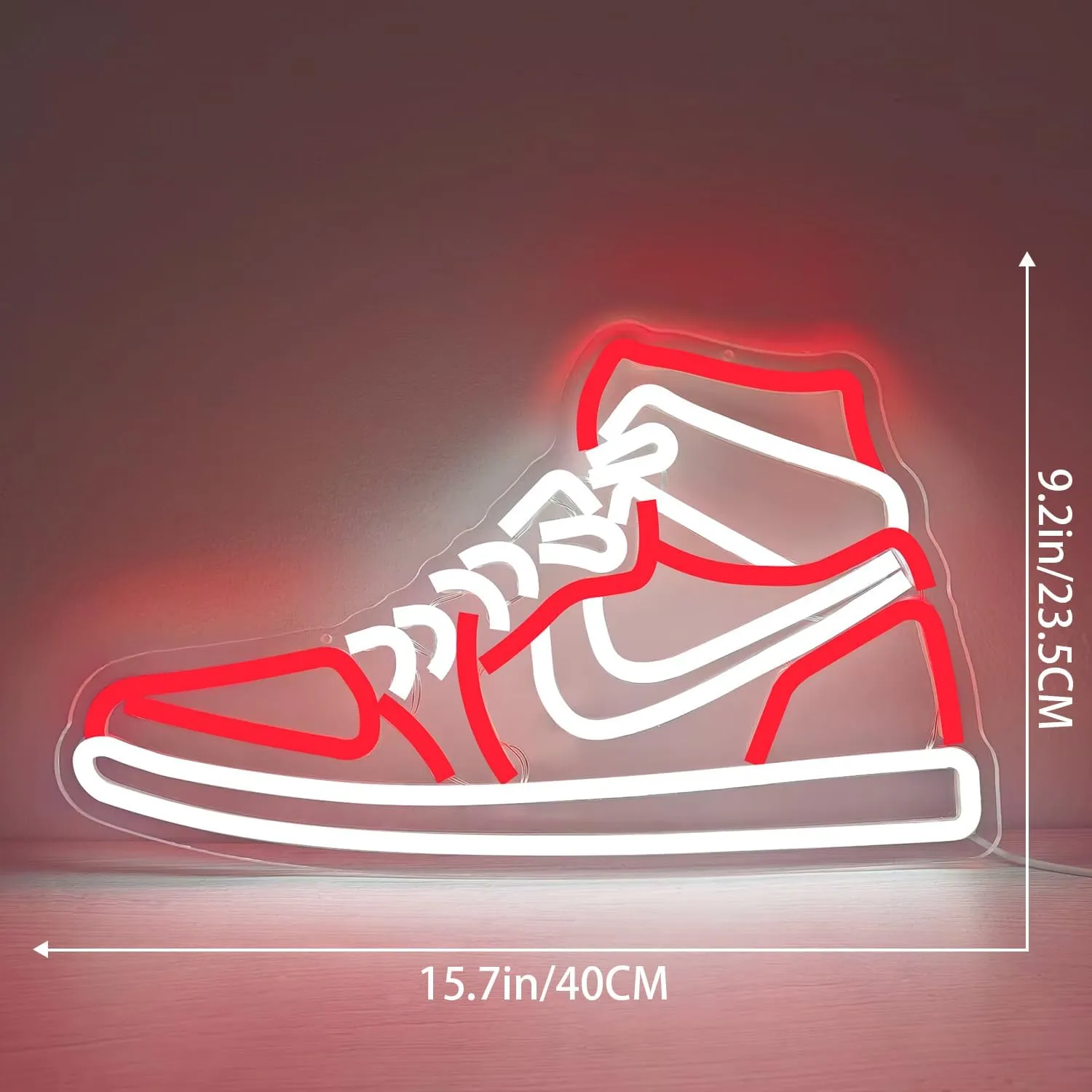 JianJung Sneaker Neon Signs for Wall Decor Dimmable Shoe LED Signs Neon Lights for Bedroom Man Cave Home Neon Wall Sign Shoe Light up Signs Decor